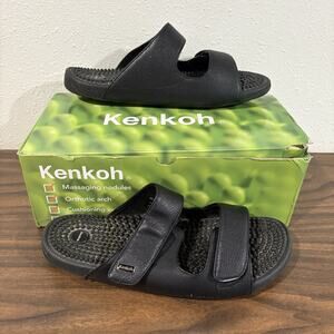 KENKOH Serenity V Massage Sandals Slides EU 43 Mens 10 Women 12 Black W Box 2319